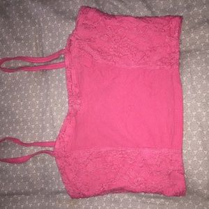 Pink Hollister Bustier Crop Top